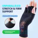 Extra Firm Compression Arthritis Gloves for Women and Men - High-Tension LYCRA for Deep Relief. Support for Carpal Tunnel, Swelling, Tendonitis & Rheumatoid. Great for Crocheting or Gaming. Blue S