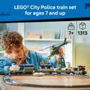 LEGO City Police Train Heist Building Toy - Train Set with Police Car Toy for Boys & Girls, Ages 7+ - Pretend Play Set for Kids - Gifts for Birthdays - 60508