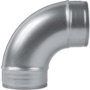 4" Inch 90 Degree Galvanized Steel Duct Elbow - Pressed Industrial Connector Bend - Ventilation Pipe Fitting - Dryer, Exhaust, Extractor Hood Air Inlet, Outlet Pipe Joint