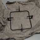 Uonlytech Gas Stove Burner Covers Cast Iron Wok Support Ring, 20. 7cm Square Gas Burner Rack Stove Trivets Cooktop Range Pan Holder Stand Stove Rack for Kitchen Camping Gas Cooker Cast Iron Wok