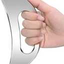 Gua Sha Massage Tool with Handle (Stainless Steel) ，Body Muscle Massage Scraper Tools，Larger Fascia Guasha Scraping Metal Tool for Back Neck Face Leg