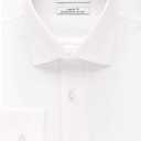 Calvin Klein Men's Regular Fit Non Iron Herringbone Button-Down Shirt (White, M)