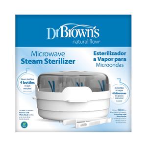Dr. Brown's Microwave Steam - for Baby Bottles, Nipples, Bottle Parts, Pacifiers, Teethers and Breast Pump Parts (1 Count (Pack of 1))