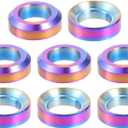 8 Pcs M6x5.5 Universal Bicycle Bolt Brake Screw Washer Bolts - MTB Mountain Bike Bicycle Concave Convex Balancer - Titanium Alloy Assorted Color