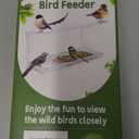 Window Bird Feeder for Outdoors, Clear Bird Feeders Window Mounted with Strong Suction Cups, Transparent Birds House Outside Wild Watching for Garden, Yard, Elderly Kids Viewing