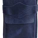 Blue Leather Playing Card Storage Case - Handcrafted Full-Grain Leather Playing Cards Storage Box - Coin Pouch Money Organizer Cases, Fits Poker & Bridge Size Cards, Playing Card Travel Case