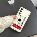 Yonds Queen for Samsung Galaxy S22 Cute Case, Cartoon Astronaut Space Moon Rocket Design Stylish Bumper Cover Women Girls Protective Shockproof Fashion Case (White, Samsung Galaxy S22)