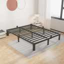 ROIL 7 inch King Size Bed Frame Metal Platform No Box Spring Needed with Round Corner Legs Mattress Stoppers Retainers 3500LBS Heavy Duty Steel Slats Noise-Free Easy Assembly