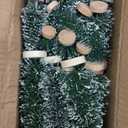 30pcs Mini Christmas Trees, Artificial Christmas Pine Tree Mini Bottle Brush Trees Tabletop, Small Sisal Trees with Wooden Bases, Xmas Holiday Home Decor (Green-A)