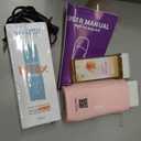 Waxfans Roll on Wax Kit, Waxing Kit for Women and Men, Wax Roller Waxing Kit for All Skin Types, Roll on Waxing Kit for Hair Removal, Wax Cartridges & 50 Pcs Wax Strips (Honey)