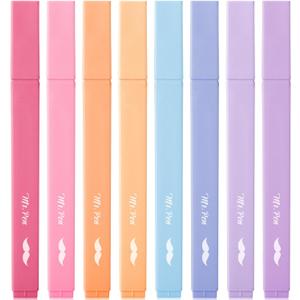 Mr. Pen- Aesthetic Highlighters, 8 pcs, Chisel Tip, Assorted Colors, No Bleed Bible Highlighter Pastel