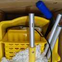 35Qt Commercial Mop Bucket with Side Wringer,Including 1* Commercial Loop-end Mop and 1* Mop Head Replacement