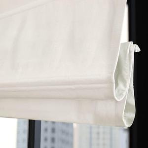 Roman Shades Cordless Window Blinds, White Custom Lined Blackout Window Shades, Thermal Fabric Washable Roman Shades Room Darkening Privacy for Home, Window, French Door, Kitchen