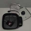 Elite Gourmet EG808 8 x 8" Non-stick Electric Skillet, Dishwasher Safe with Tempered Glass Vented Lid, Rapid Heat Up, 600W, Black (2.5Qt)