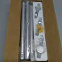 YaFex Curtain Rods 32-144 Inch, Heavy Duty 1 Inch Adjustable Curtain Rod for Windows, Silver Extra Long Window Treatment Rods, Modern Design, Easy Installation