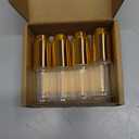 Ellbest 8Pcs 10ml Clear Press Dropper Bottles, Empty Refillable Essential Oil Bottles Container Perfume Cosmetic Bottle Travel Pressing Dropping Bottle, Gold Cap