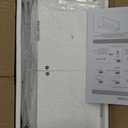 WOPITUES Floating Shelves for Wall with Cube Shelf, Wall Shelves with Metal Rail for Decor, Bathroom Organizers and Storage, Over Toilet Shelves for Bathroom, Toilet Paper-White