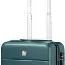 Hanke 16 Inch Underseat Carry On Luggage with Wheels Hard Shell Mini Small Suitcases Carry On Bag for Airline Approved TSA Luggage Lightweight Travel Suitcase Blackish Green)