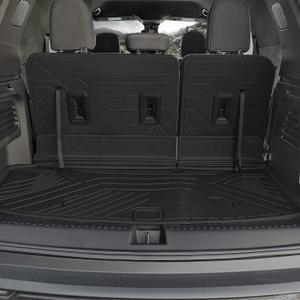 Cargo Mat for 2024 2025 2026 Chevy Traverse/GMC Acadia/ 2025 Buick Enclave, Full Coverage All Weather Trunk Mat Cargo Liner with Backrest Protectors for Chevy Traverse Accessories