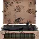 Crosley CR8017B-FL Voyager Vintage Portable Vinyl Record Player Turntable with Bluetooth in/Out and Built-in Speakers, Floral