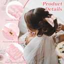 8 Pack Bridesmaid Proposal Gifts Acrylic Hair Claw Clips 3.3 Inch Cute Claw Clips Barrettes Bachelorette Party Wedding Bridal Bridesmaid Women Girls Hair Accessories (White&pink)