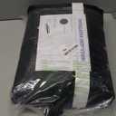 RYB HOME Magnetic Thermal Insulated Door Curtain for Winter Made of Thicken Cotton, Energy Saving Insulation Sreen Door Draft Stopper Cover Blanket for Living Room Doorway, W38xL82, Black, 1 Panel