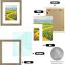 Golden State Art 16x20 Gold-Blue Photo Frame Mat for 11x14 Plexiglass | Includes a White Mat Fits 11x14, Photo, Art, Poster or Print Display, Vintage Ornate Finish Picture Frame, Wall Mounting