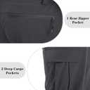 EKLENTSON Men's Workout Shorts Quick Dry Gym Hiking Shorts Zipper Pockets Lightweight Athletic 3/4 Capri Pants for Men (Black)
