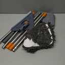 Wall Mop with 80 Inches Long Handle, Wall Cleaner Mop Tool for Window/Walls/Ceiling Fans/Dust/Baseboard/Floors Clean, 360 Ceilings Cleaner Tool Duster with Squeegee 6 Replacement Pads