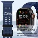 3 x Ocean Silicone Sport Band - Compatible With Apple Watch Ultra 2/Ultra 49mm 45mm 44mm for Men Women, Breathable Soft Waterproof Strap for iWatch Series 10 46mm SE/9/8/7/6/5