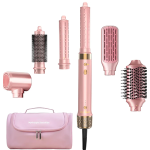 StyleVibe 6-in-1 Air Styler, Hair Dryer & Blow Dryer Brush with Auto-Wrap Curl L/R, Fast Drying, Smooth Blowouts, Root-Lift Volume, No Heat Damage Frizz-Free Thermal Brush, Gifts for Women