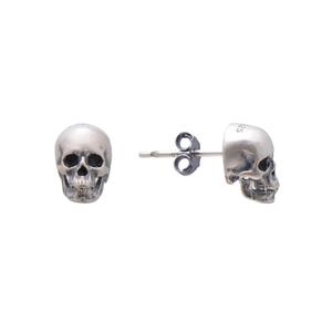 925 Sterling Silver Human Skull Earrings Studs for Men Women Halloween Costume, Oxidized (Oxidized Silver) 925 Sterling Silver Human Skull Earrings Studs for Men Women Halloween Costume, Oxidized (Oxidized Silver)
