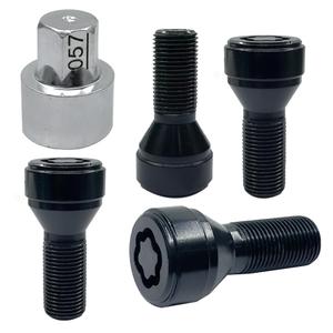 36136792851 Lockable Wheel Lock Anti-Theft Bolts Fit for BMW 228i 328d 328i 335i 428i 435i 528i 535d 535i 650i X1 X2 X3 X4 X5 X6 X7 Z4 M2 M3 M4,Replace Model M14x1.25 Bolts with 1 Key, Rim Locks