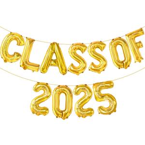 KatchOn, Gold Class of 2025 Balloons - 16 Inch | Graduation Balloons for Grad of 2025 | Class of 2025 Graduation Decorations 2025 | Gold Grad Decorations, Class of 2025 Banner, 2025 Sign
