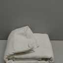 MIULEE Natural White Linen Curtains 84 Inch Long for Bedroom Living Room, Soft Thick Linen Textured Window Drapes Semi Sheer Light Filtering Rod Pocket Back Tab Neutral Farmhouse Cream Ivory 2 Panels