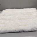 Neelvin Cream White Faux Fur Cozy Soft Striped Decorative Throw Pillow Covers 24x24 inch Set of 2,Velvet Pillowcase Cushion Case for Sofa Couch