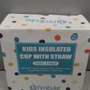 Fimibuke Kids & Toddler Cups Spill Proof, 12 OZ Capybara Insulated Sippy Cups for Toddlers Boys Girls, Toddler Straw Tumbler, Stainless Steel Kids Water Bottle with Twist Lids & Silicone Straw, 2 Pack (Beige & Brown Capybara)