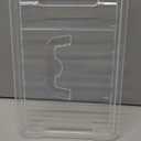 Clear 9-Pack Plastic Storage Bins with Lids, 6 Quart Stackable Containers Organization with Latch Buckle