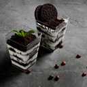 100 Pack 3 oz Square Mini Dessert Cups and Spoons - Clear Shooter Cups for Parfait, Appetizer, Pudding - Small Plastic Cups for Party