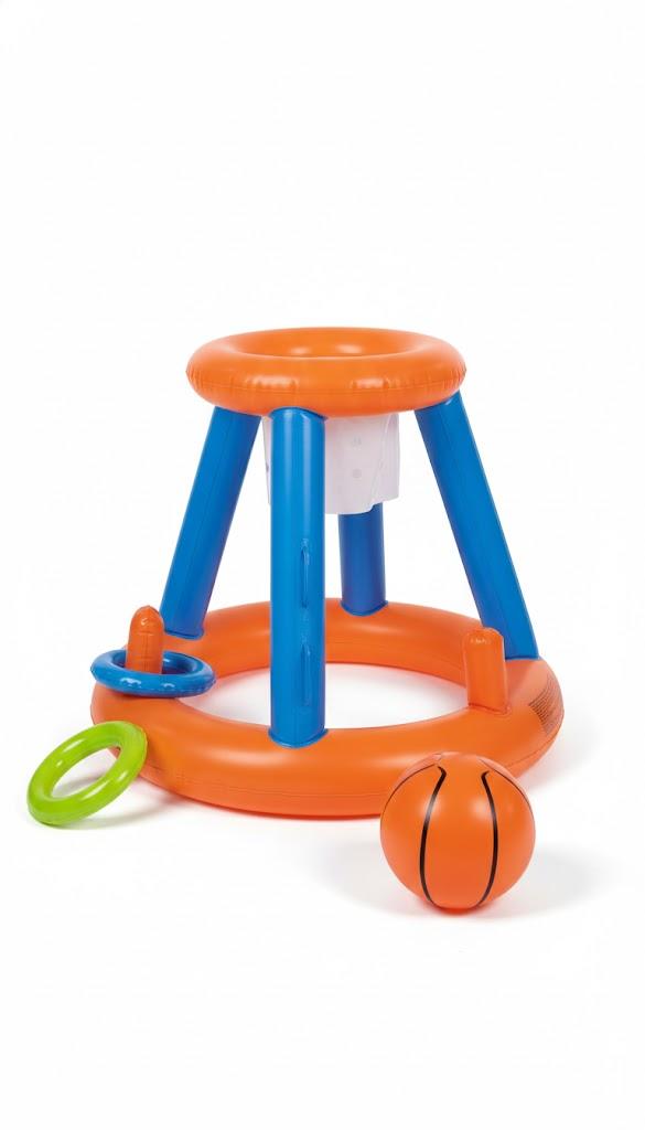 INFLATABLE 2IN1 GAME BASKETBALL & RING TOSS INFLATES TO 21.65 X 19.69 INCH  pack of 2