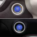 LECART Start Stop Button Cover Fit for Jeep Grand Cherokee 2024-2014, Blue Keyless Ignition Button Trim Sticker, Auto Interior Accessory