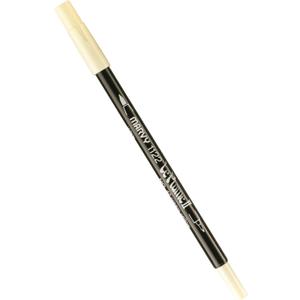 Uchida 1122-C-42 Marvy Extra Fine Tip Le Plume II Double Ender Marker Pen, Cream Yellow
