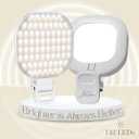 Larsa Pippen - LARSA Light - LED Selfie-Light with Clip & Glass Mirror - Rechargeable for Phone or Camera - 142 LEDs-Adjustable Brightness - Ideal for Makeup, TikTok, Content Creators