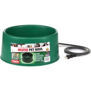 Farm Innovators Heated Pet Water Bowl, 60W Heated Water Dish - 1.5 Gallon Plastic Watering Station with Anti-Chew Cord Protector for Dogs & Cats