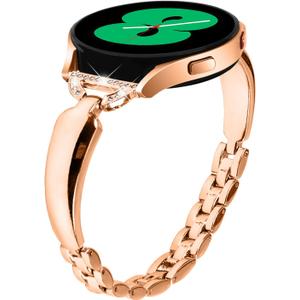20mm Bracelet Compatible with Samsung Galaxy Watch 7 6 5 4 40mm 44mm Women's Stainless Steel Wristband