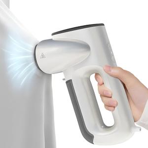 Vacuum Steamer for Clothes, GKJ Handheld Clothes Steamer, 2300Pa Suction Portable Travel Fabric and Garment Steamer, 2-in-1 Steamer & Iron, 118ml Water Tank (for 110-120V)