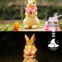 Rabbit Solar Garden Statues Outdoor Decor-Outdoor Statues for Garden,Patio, Balcony, Yard Ornament-Birthdays Gifts for Women,Mom,Grandma,Wife,Sister