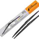 Front Windshield Wiper Blades, 17" + 17" Metal Frame Wiper Blades, OEM Quality for Original Equipment Replacement (Pack of 2)