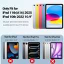 Waterproof Case for iPad 11th(A16) 2025&10th 2022 10.9", IP68 Waterproof, Full-Body Shockproof, 360Rotating Kickstand, Adjustable Shoulder Strap, Built-in Screen Protector, Black