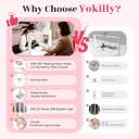 Yokilly 48W Half Moon Light: 34" Shadow-Free Half Moon Light for Desk Salon - Foldable LED Desk Lamp with Stepless Brightness 3000K-6500K for Manicurist Nail Tech (White, Large)